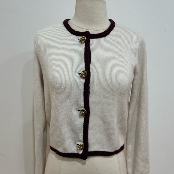 Derek Lam 10 Crosby x RTR Contrast Piping Cardigan, Size: XS - Picture 6 of 13